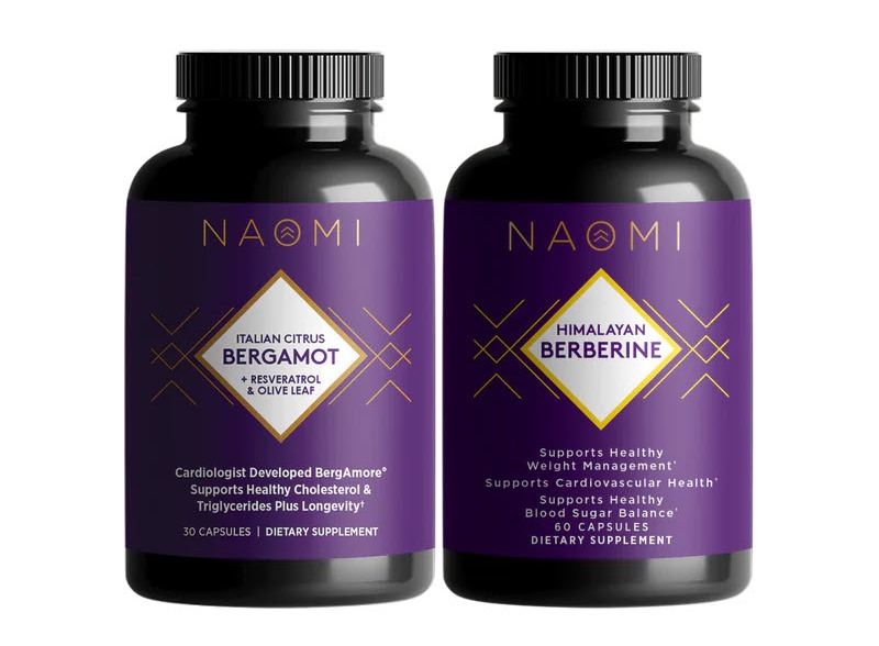 NAOMI Italian Citrus Bergamot + Resveratrol & Olive Leaf and NAOMI Himalayan Berberine