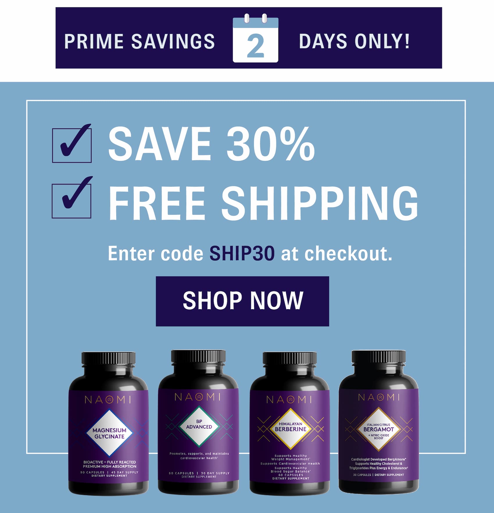 Save 30% off sitewide and get free shipping with code SHIP30