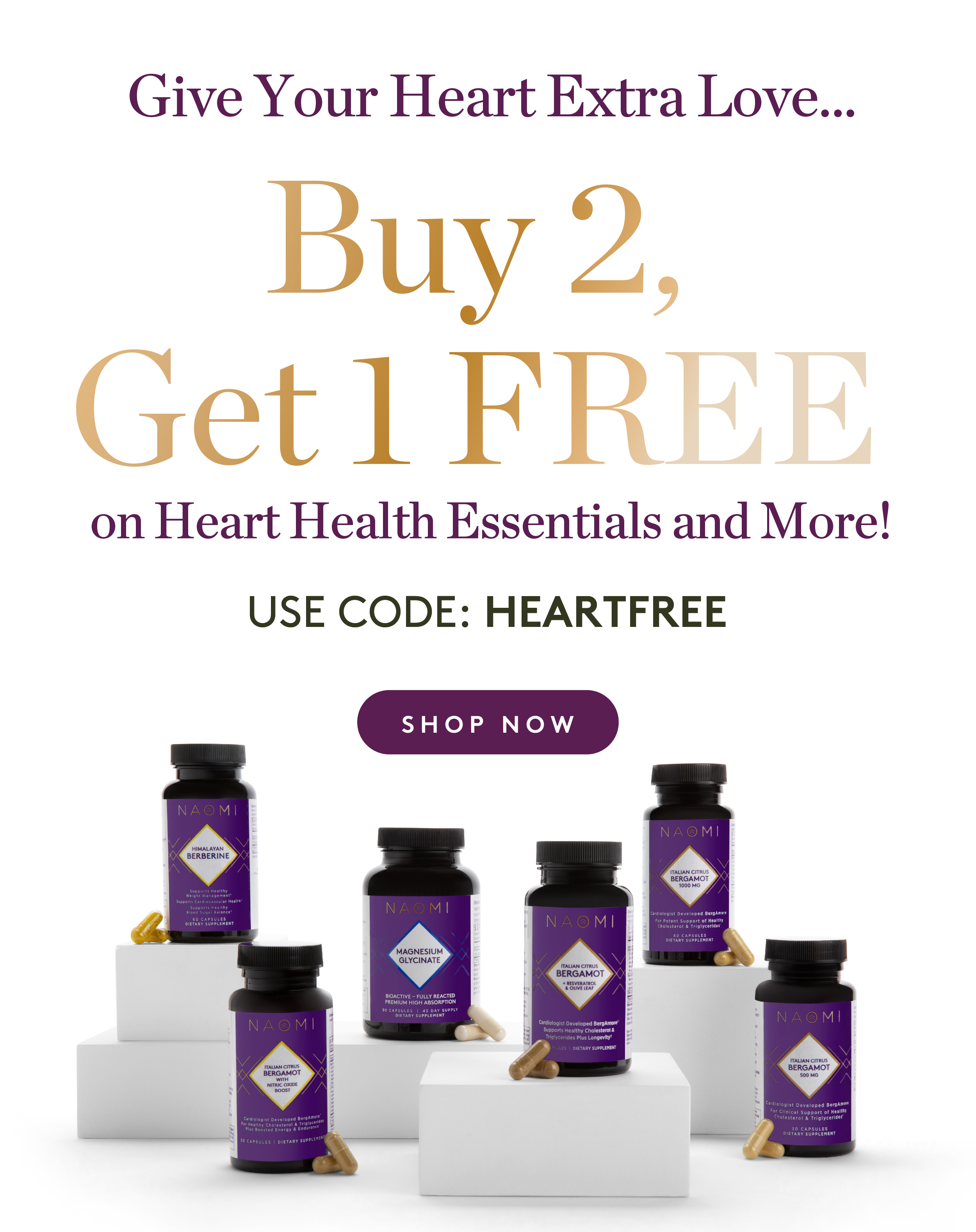 Give your heart extra love…Buy 2, Get 1 FREE Sitewide