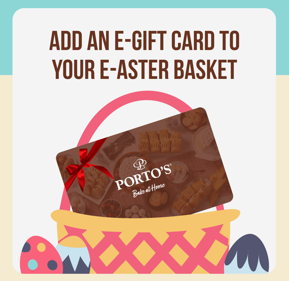 Add an EGift Card to your basket!🐰 🧺 Portos Bakery