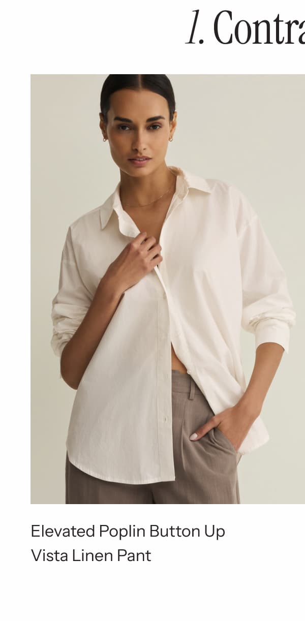1. Contrast Look | Shop Elevated Poplin Button-Up
