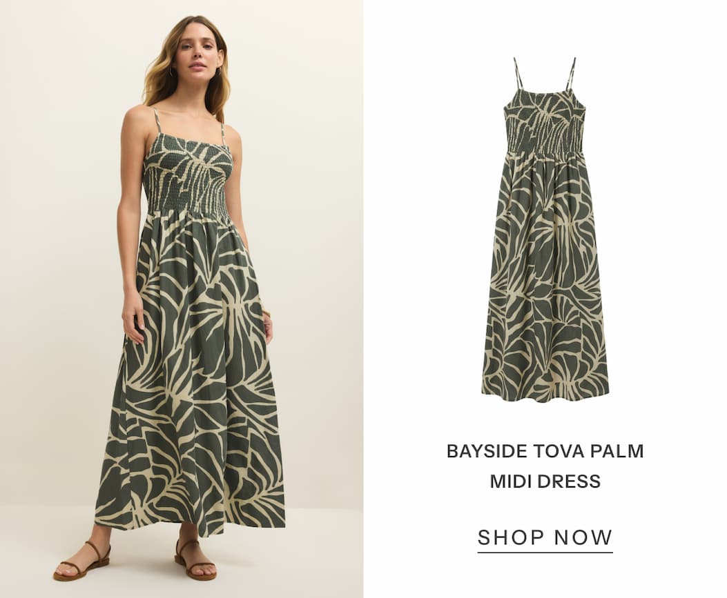 Bayside Tova Palm Midi Dress | Shop Now