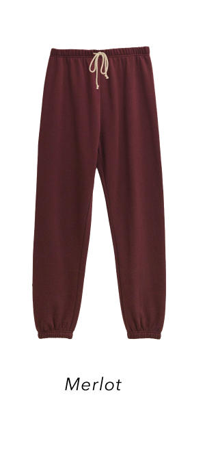 Classic Boyfriend Jogger In Merlot | Shop Now
