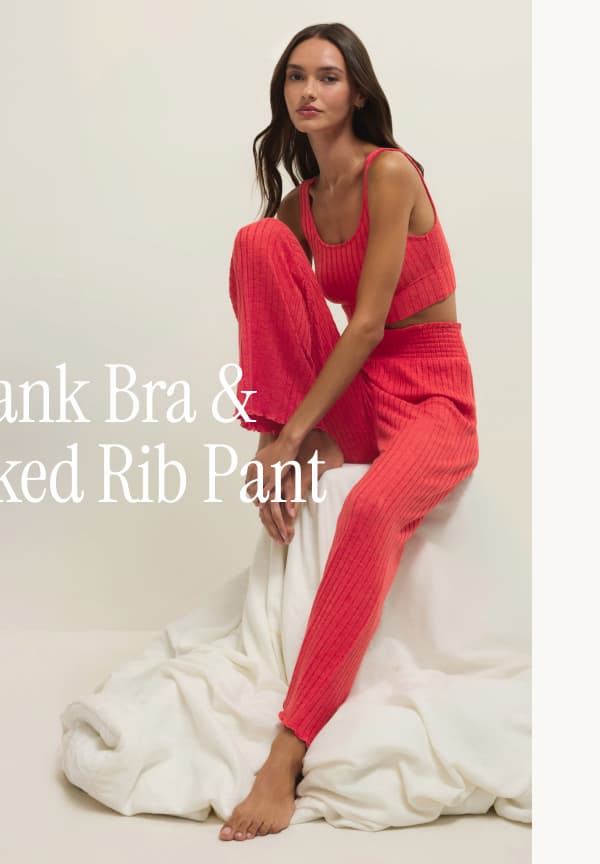 Shop Dawn Smocked Rib Pant