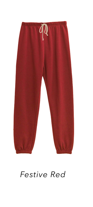 Classic Boyfriend Jogger In Festive Red | Shop Now