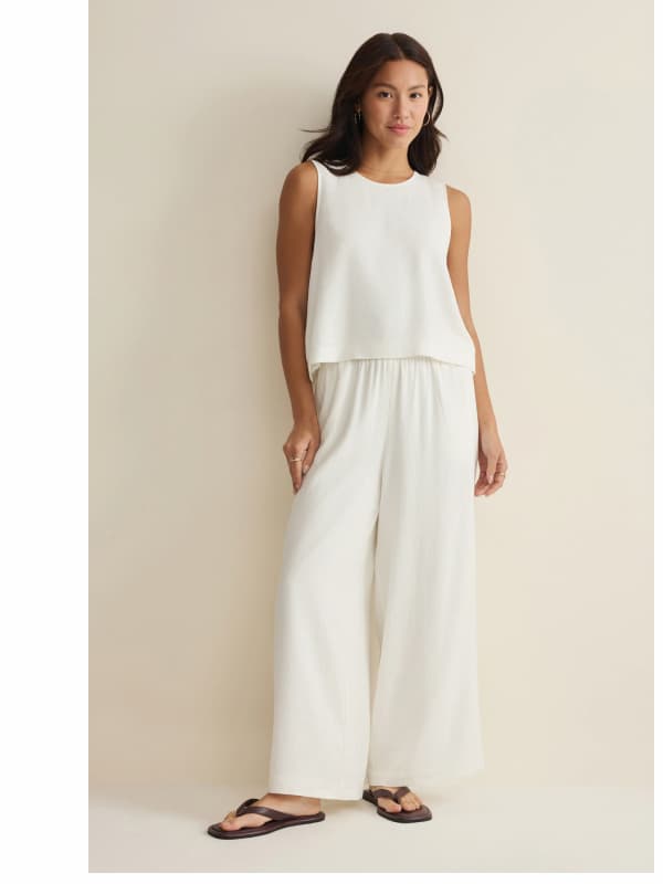 Shop Sloane Linen Cropped Tank