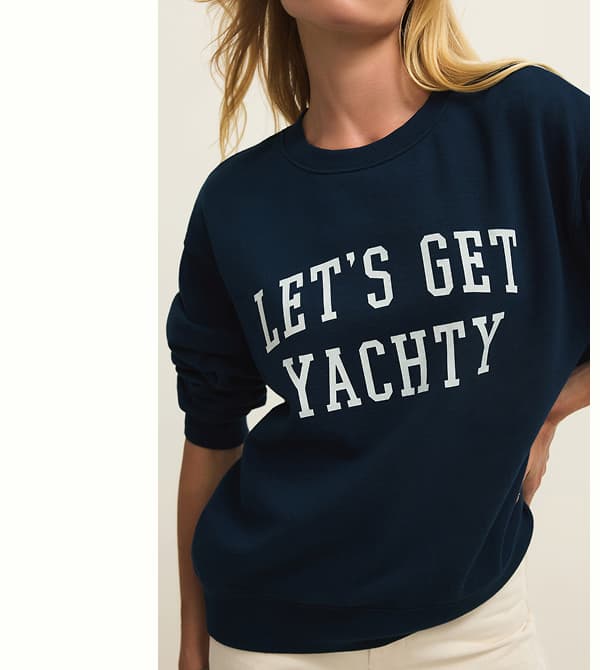 Shop Yachty Boyfriend Sweatshirt