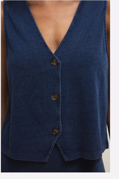 Shop Noelle Jersey Denim Top