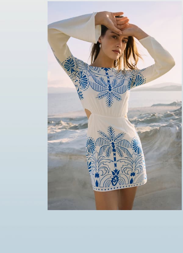 Shop Tahina Palm Mini Dress