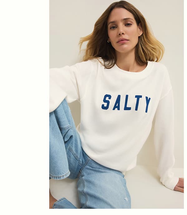 Shop Salty Boyfriend Sweatshirt