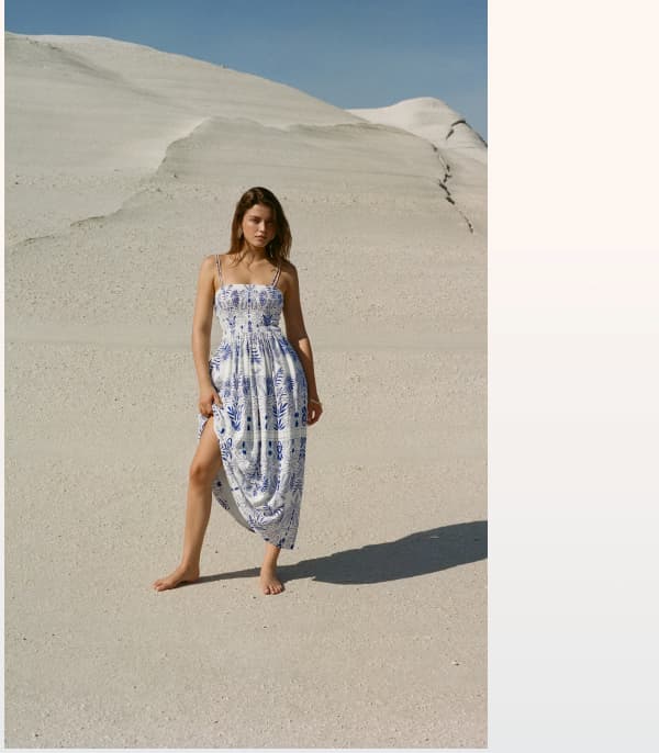 Shop Nadine Airy Palm Maxi Dress