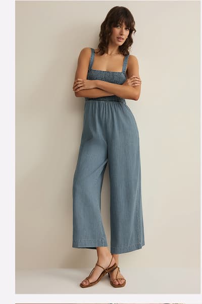 Shop Mai Chambray Jumpsuit