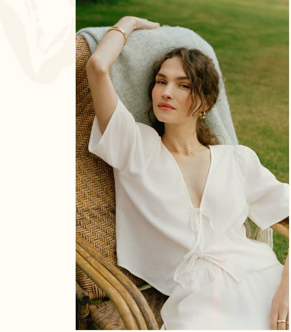 Shop The La Belle Linen Cropped Top