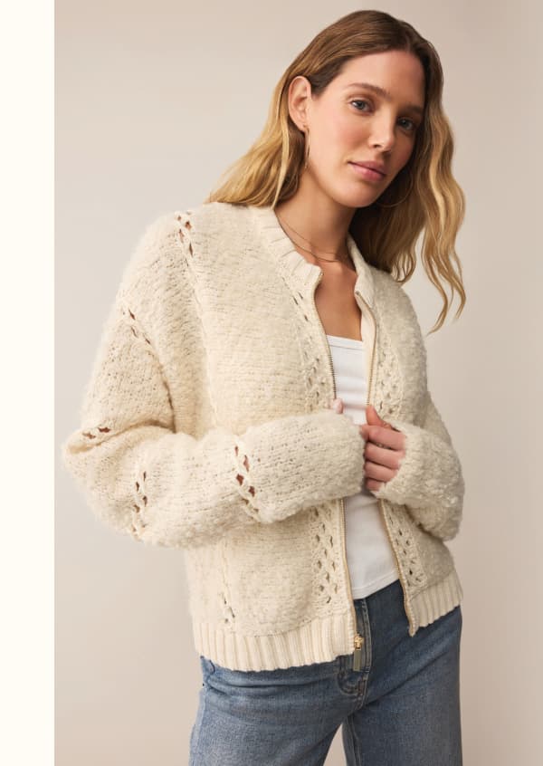 Shop Sundance Zip-Up Sweater Jacket