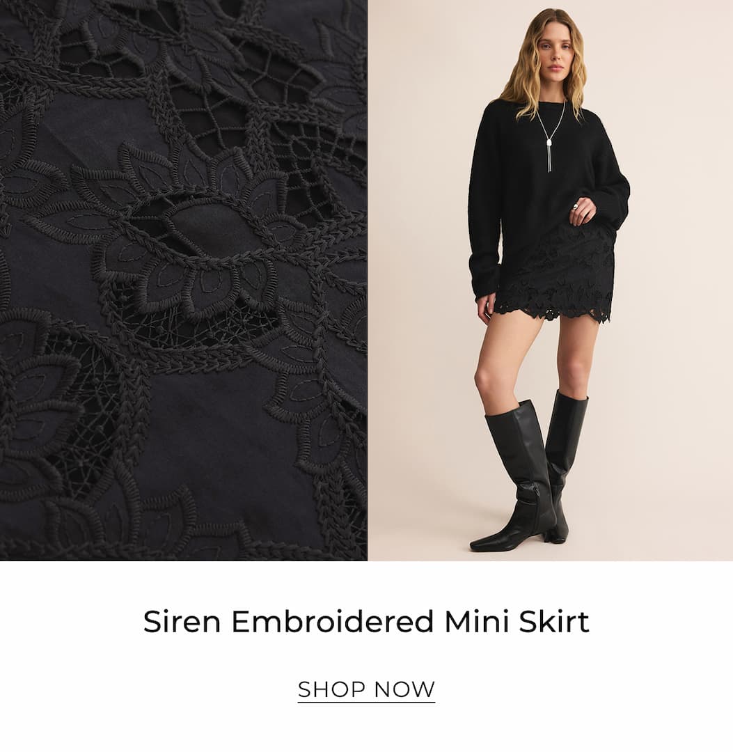 Siren Embroidered Mini Skirt | Shop Now
