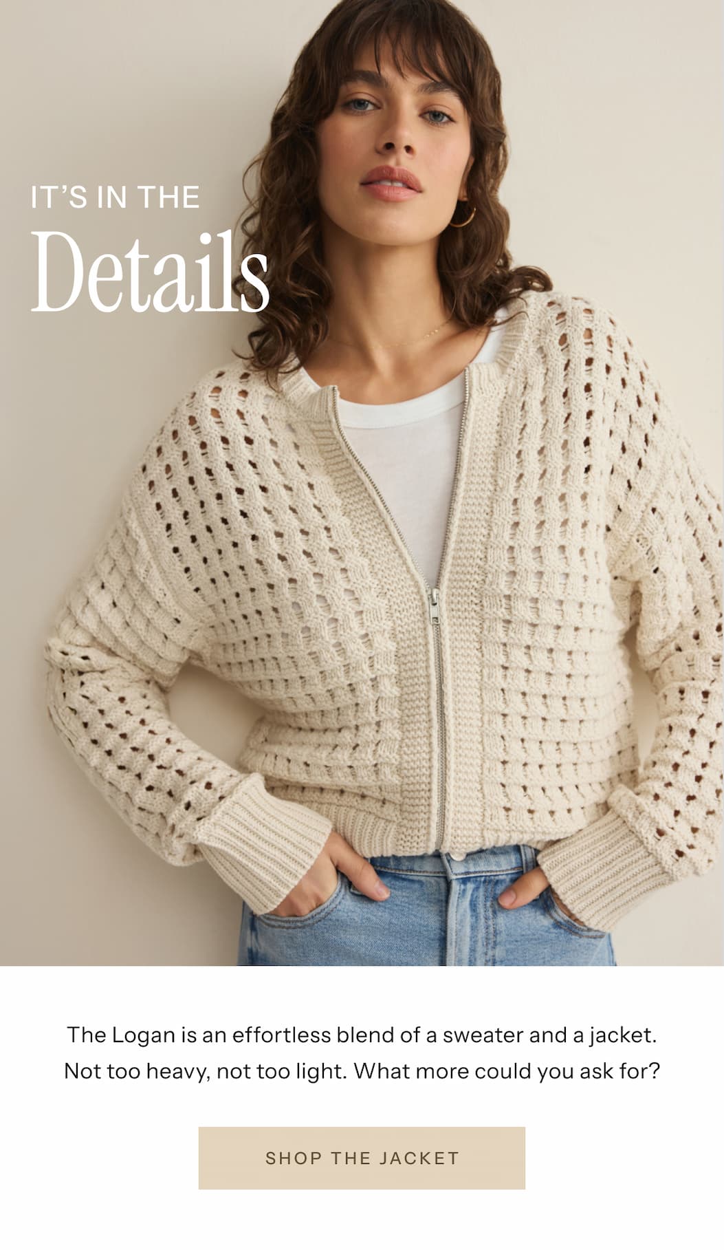 It's In The Details | The Logan is an effortless blend of a sweater and a jacket. Not too heavy, not too light. What more could you ask for? | Shop The Jacket