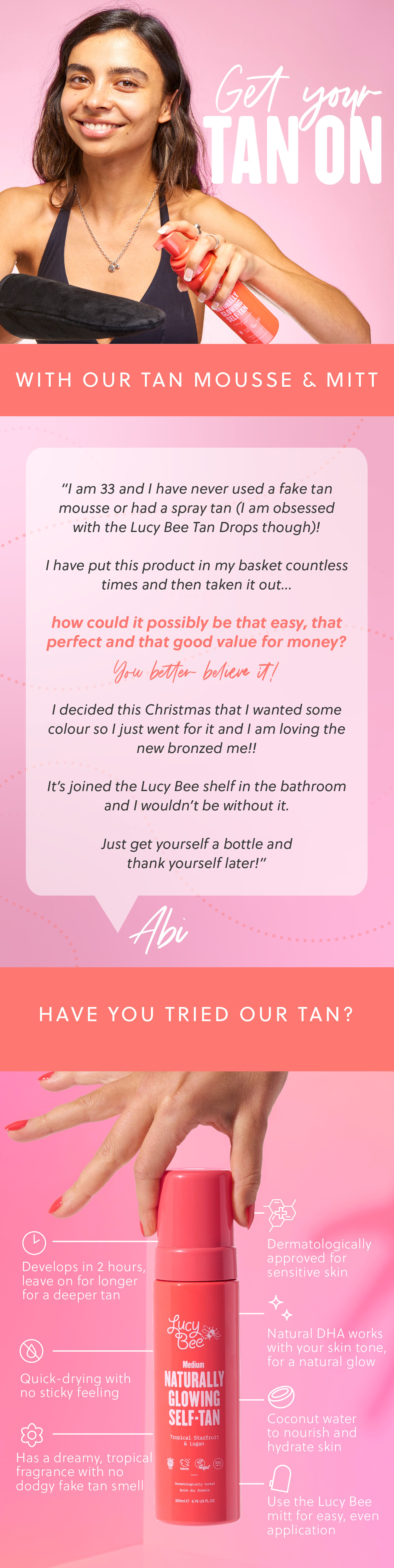 Introducing the best tan around Lucy Bee