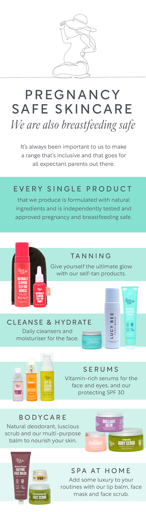 Pregnancy & breastfeeding safe skincare Lucy Bee