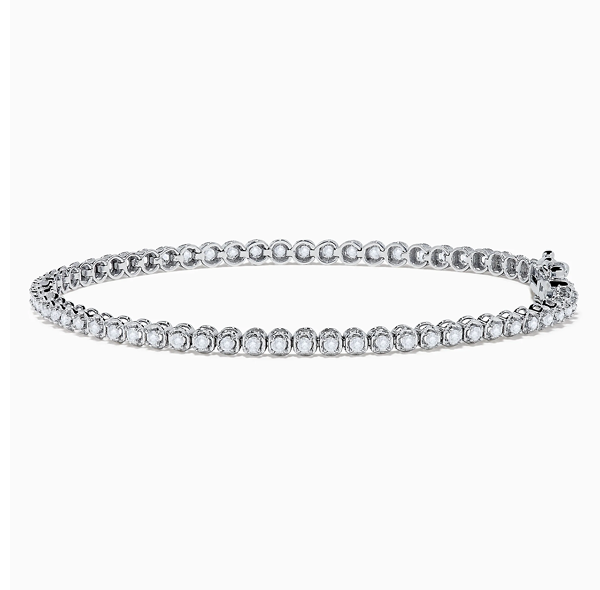 14K White Gold 1.0 Ct. Diamond Tennis Bracelet