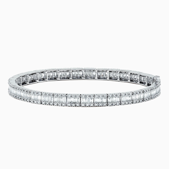 Classique 14K White Gold Diamond Tennis Bracelet 2.56 TCW