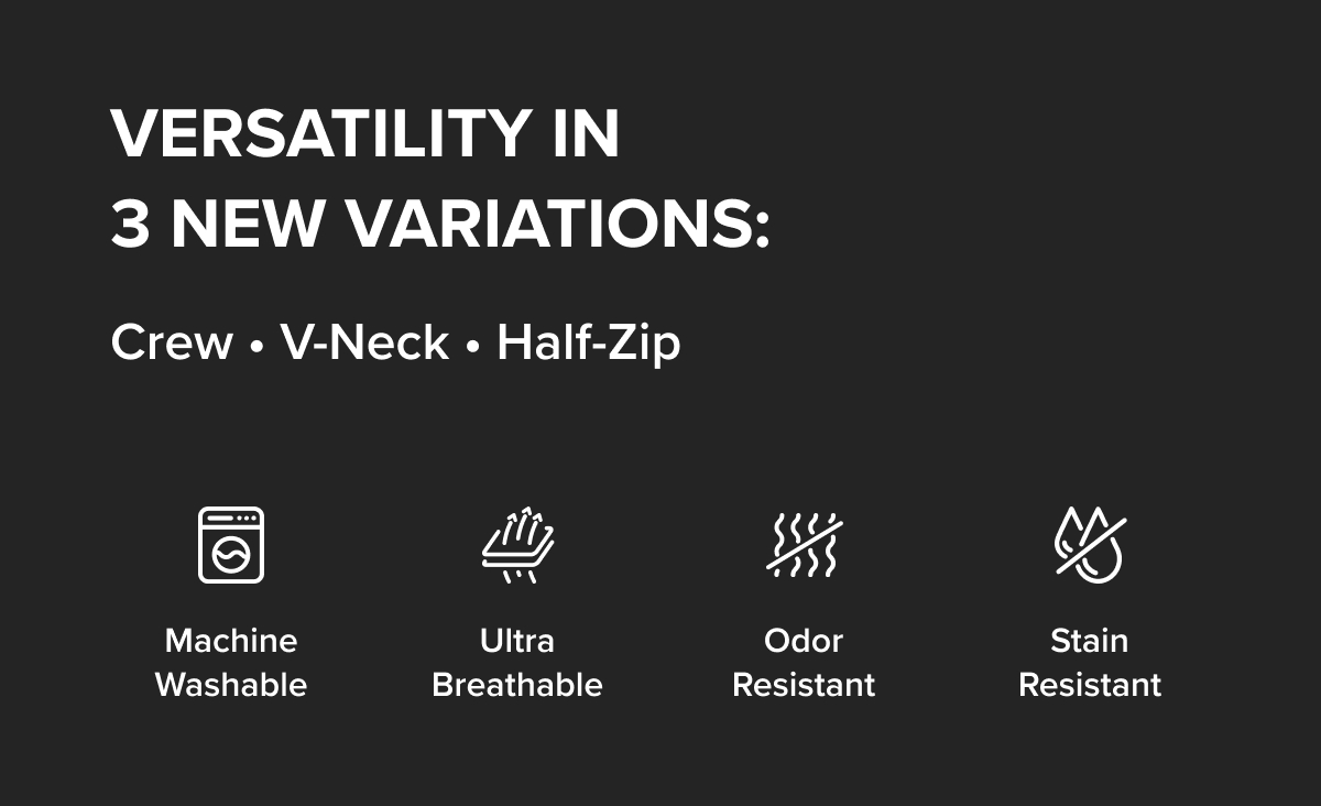 Versatility in 3 new variations: