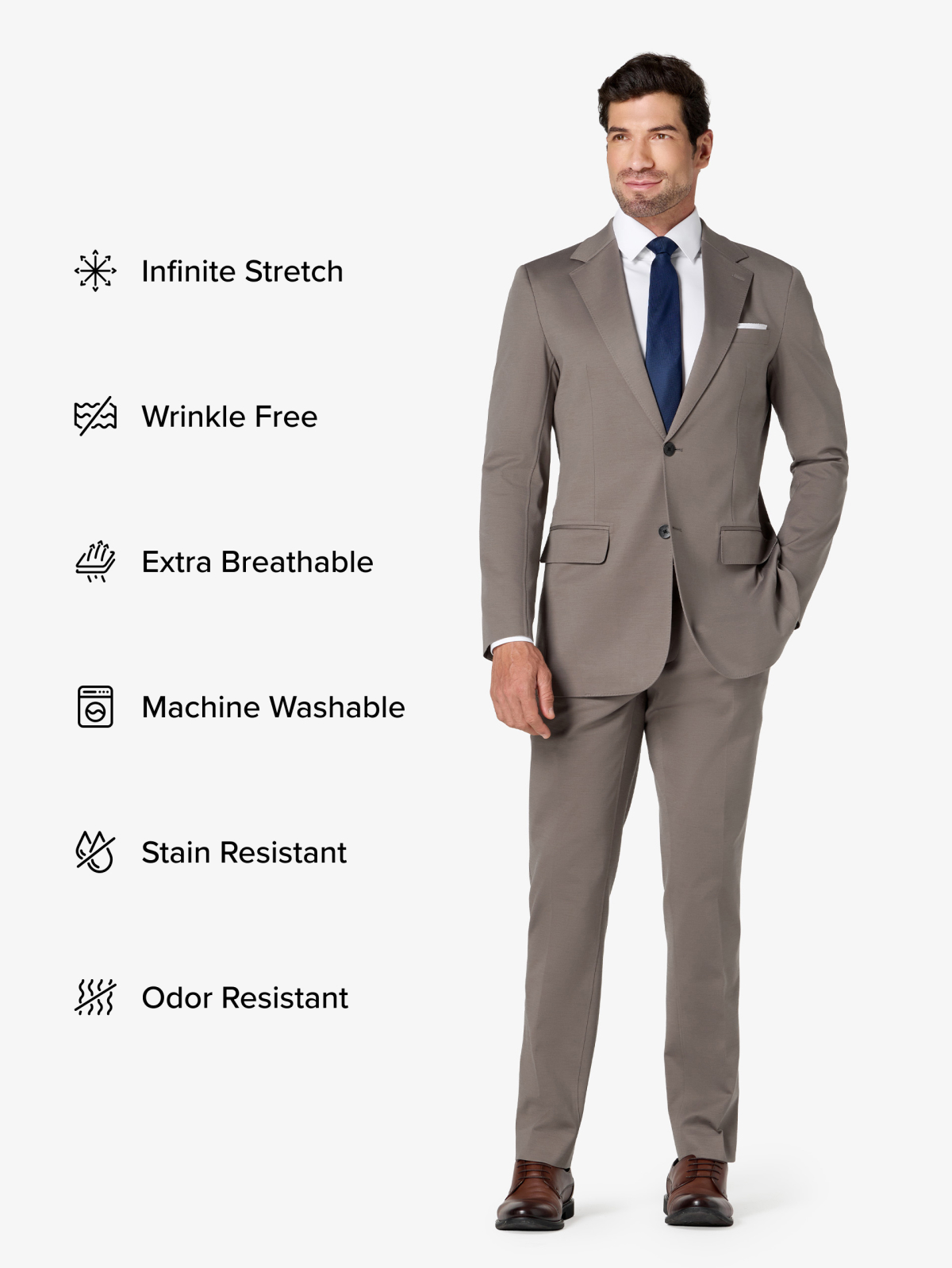 Infinite Stretch Wrinkle Free Extra Brethable