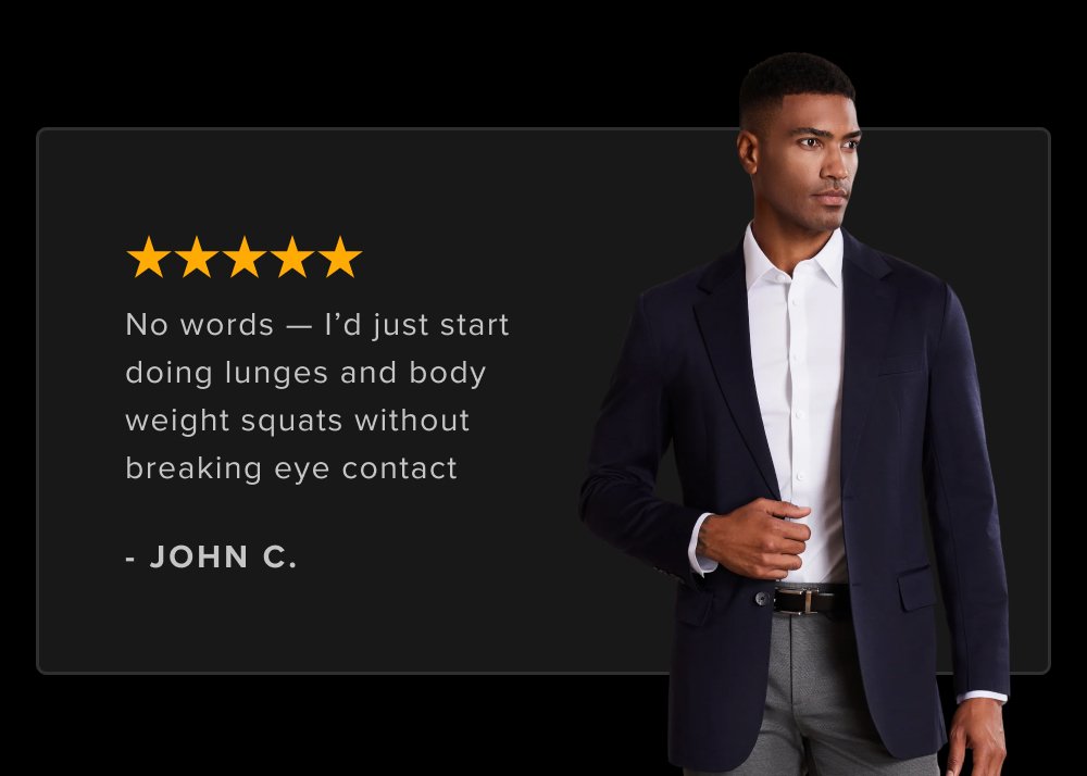 No words — I’d just start doing lunges and body weight squats without breaking eye contact - John C.