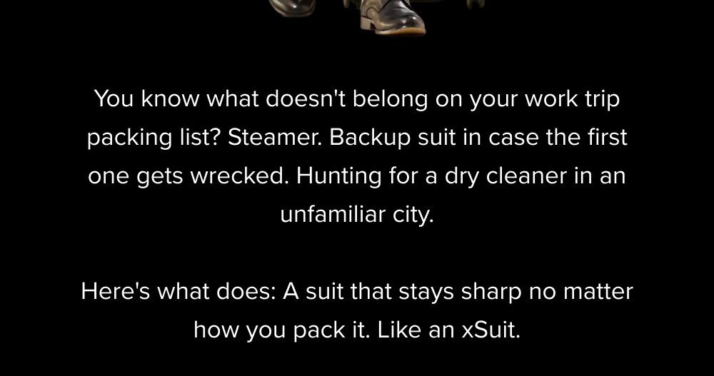 You know what doesn't belong on your work trip packing list? Steamer. Backup suit in case the first one gets wrecked. Hunting for a dry cleaner in...