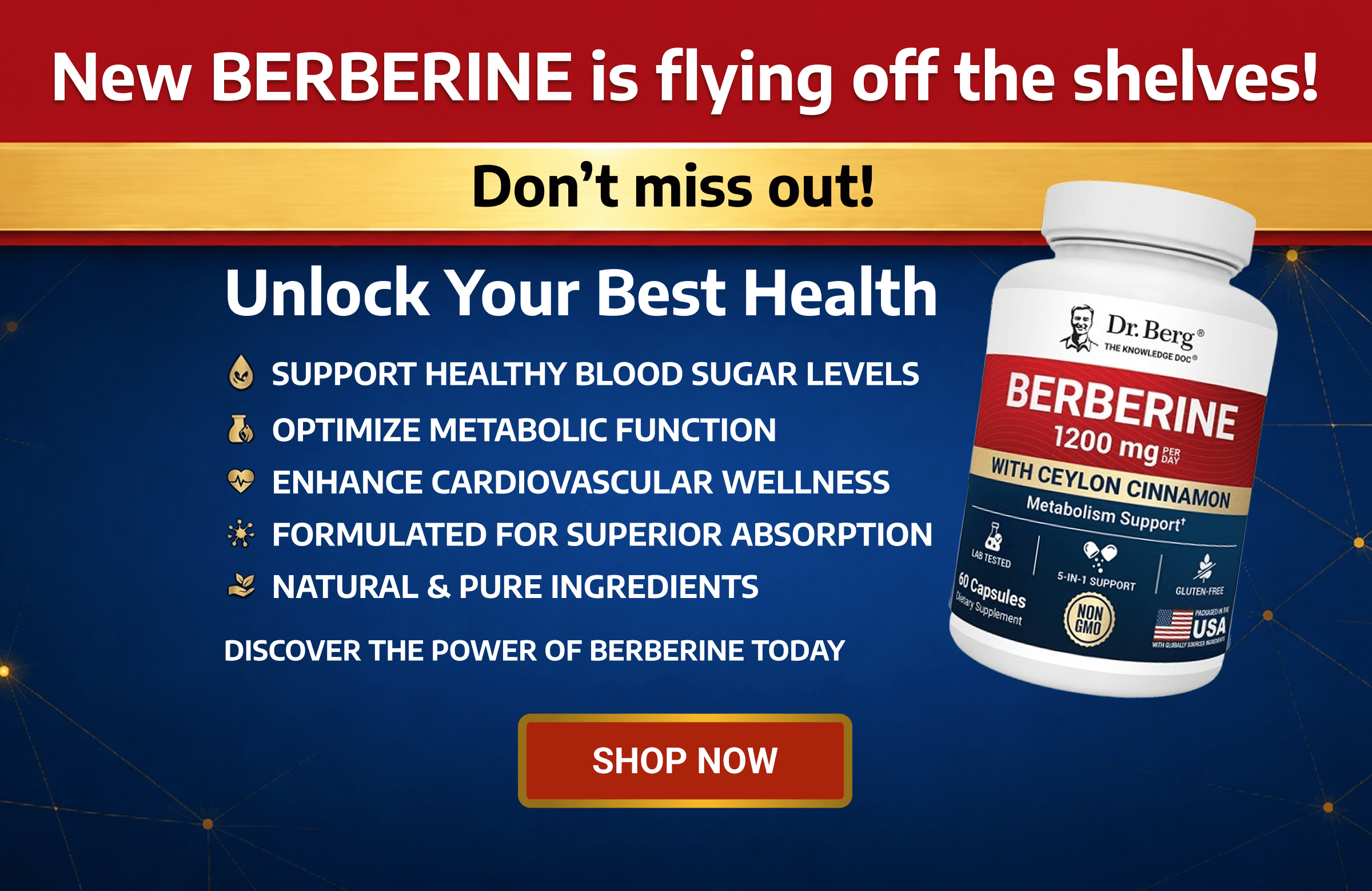 New Berberine is flying off the shelves! Shop now