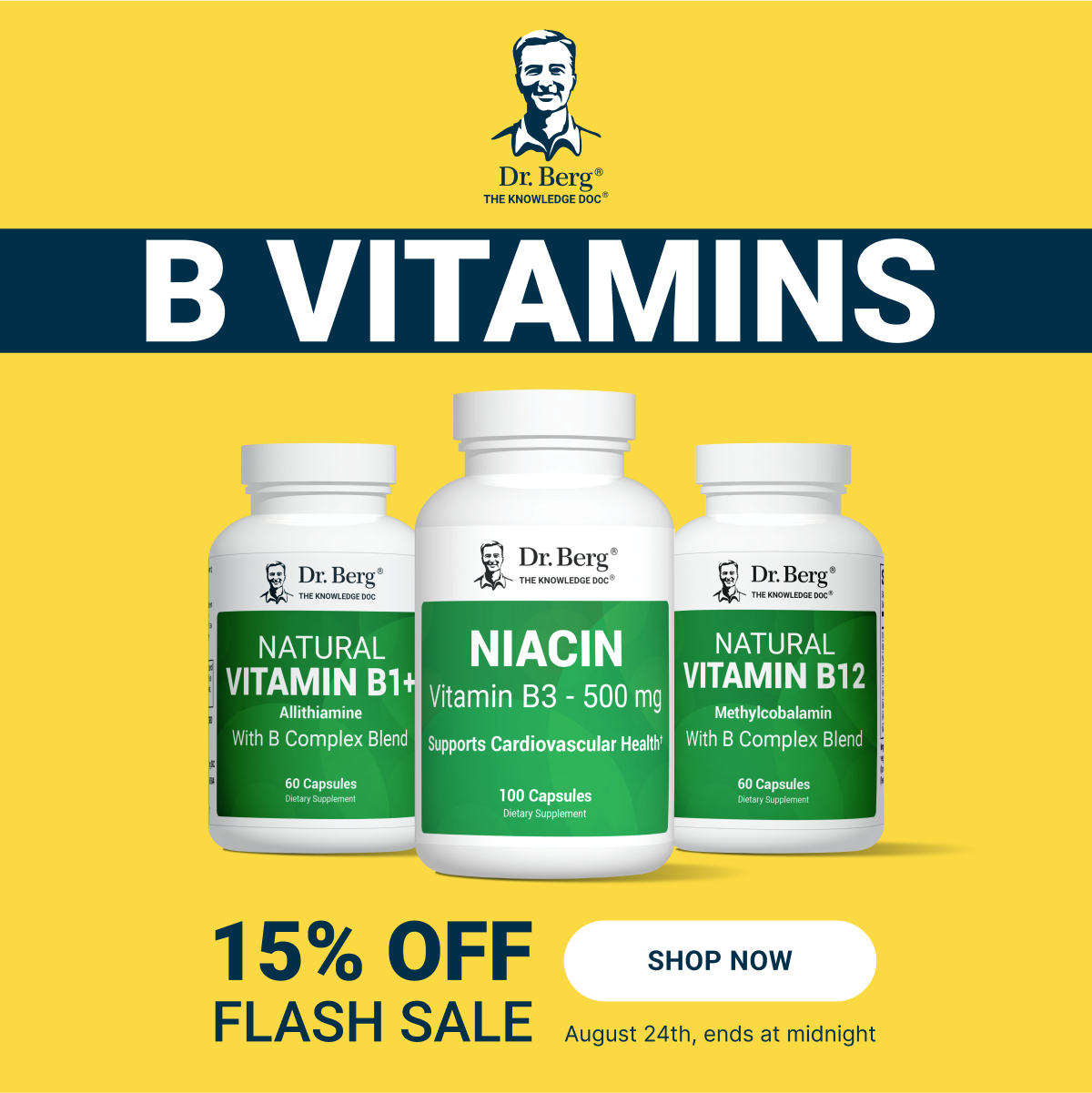 B Vitamins 15% off!
