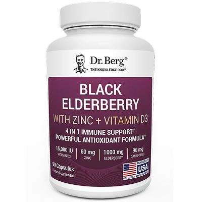 Advanced Immune Support – 1000 mg Black Elderberry with Vitamin
