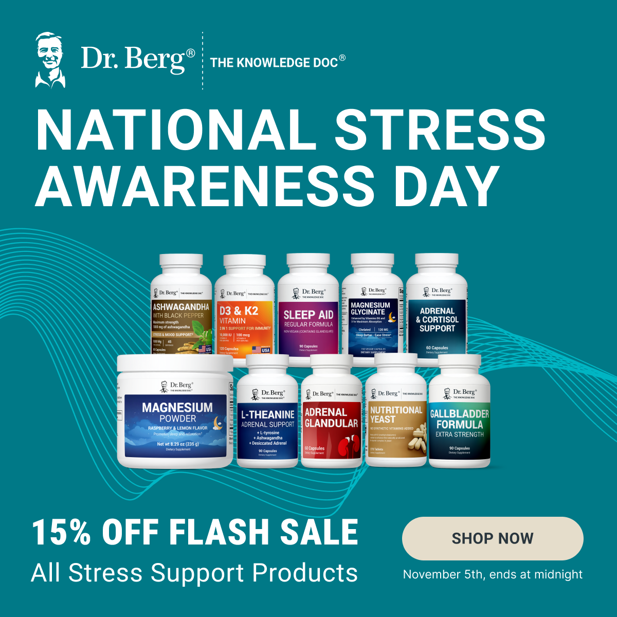 National Stress Awareness Day - 15% off Flash Sale