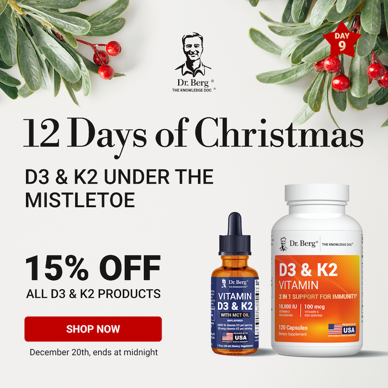 D3 & K2 UNDER THE MISTLETOE - 15% OFF ALL D3 & K2 PRODUCTS