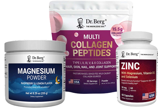 Supplements - Magnesium Powder, Multi Collagen Peptides & Zinc