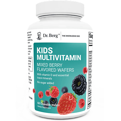 Kids Multivitamin No Sugar Added – Mixed Berry Chewable Vitamin – 60 Wafers