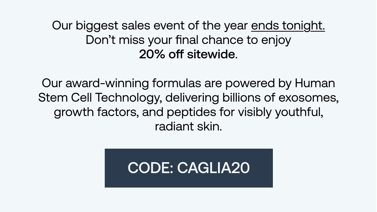 Final Chance - 20% Off Sitewide