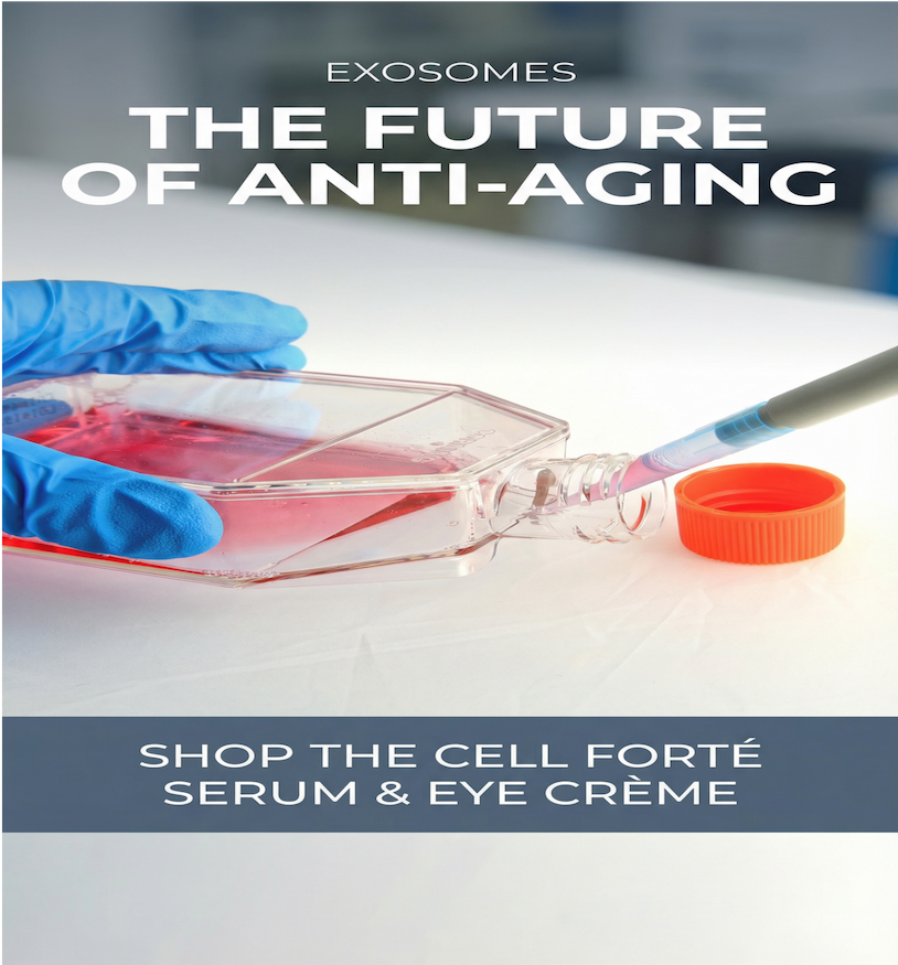 EXOSOMES: THE FUTURE OF ANTI-AGING - SHOP THE CELL FORTÉ SERUM & EYE CRÈME