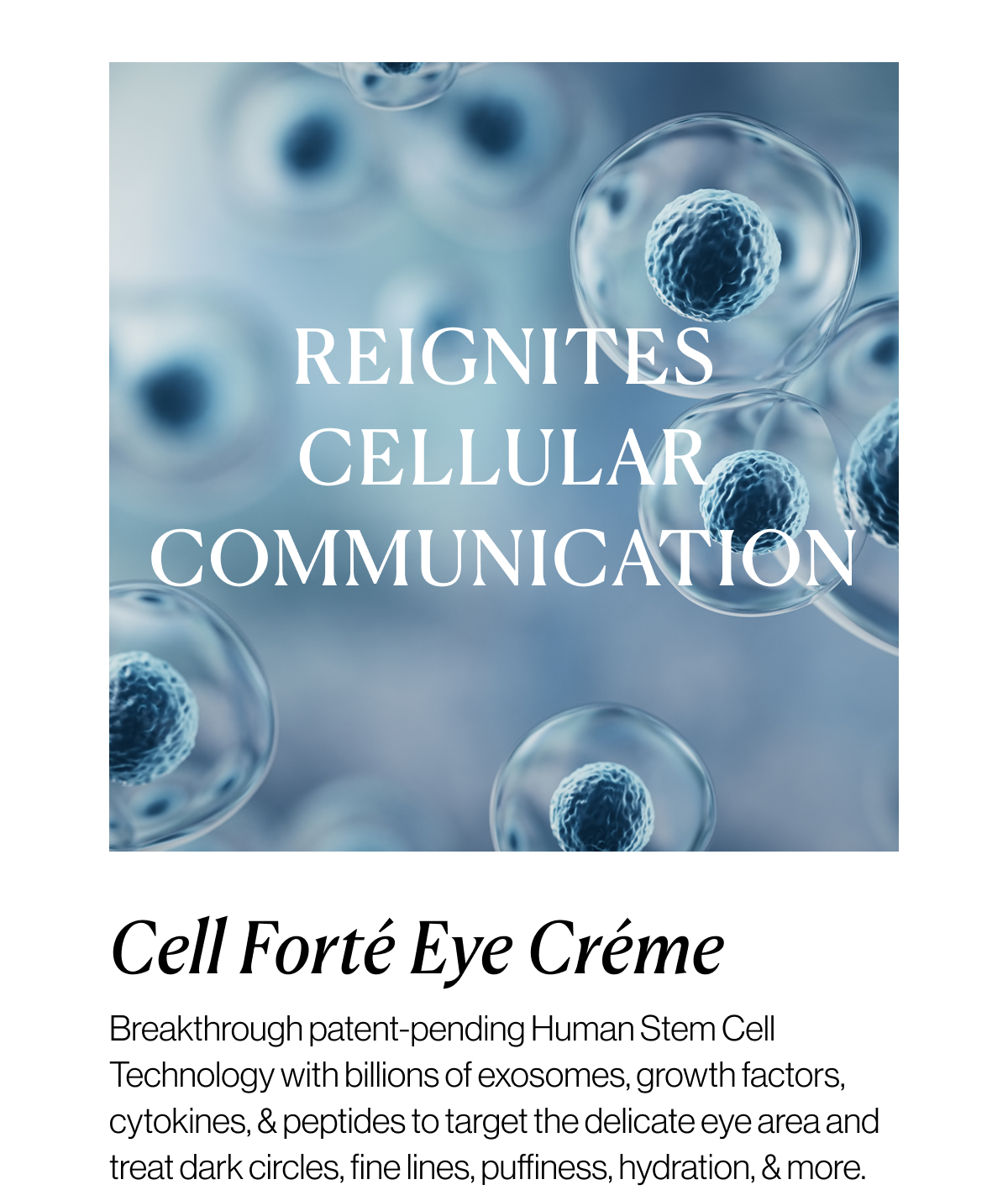 Reignites Cellular Communication - Cell Forté Eye Crème