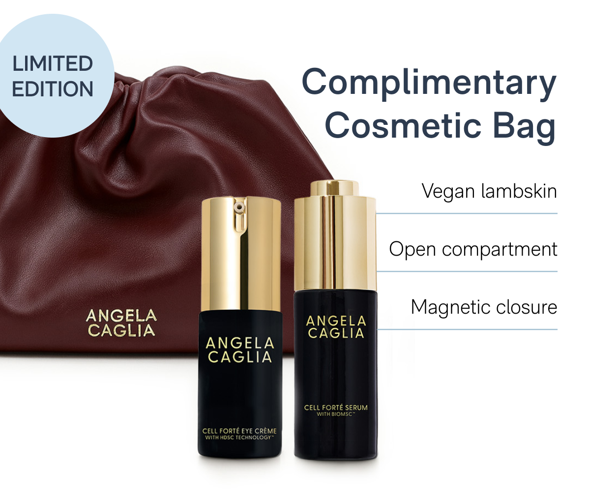 LIMITED EDITION - Complimentary Cosmetic Bag: Vegan lambskin, Open compartment, Magnetic closure