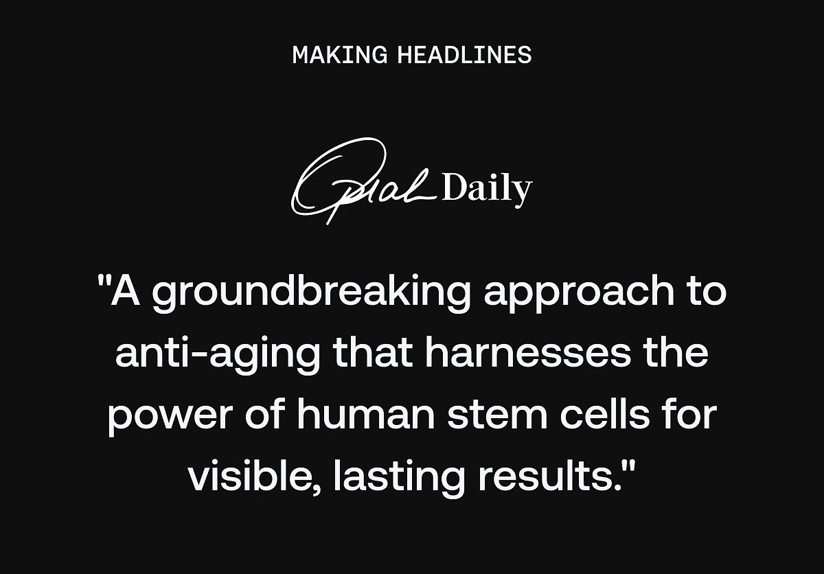 A groundbreaking approach to anti-aging using human stem cells for visible, lasting results.