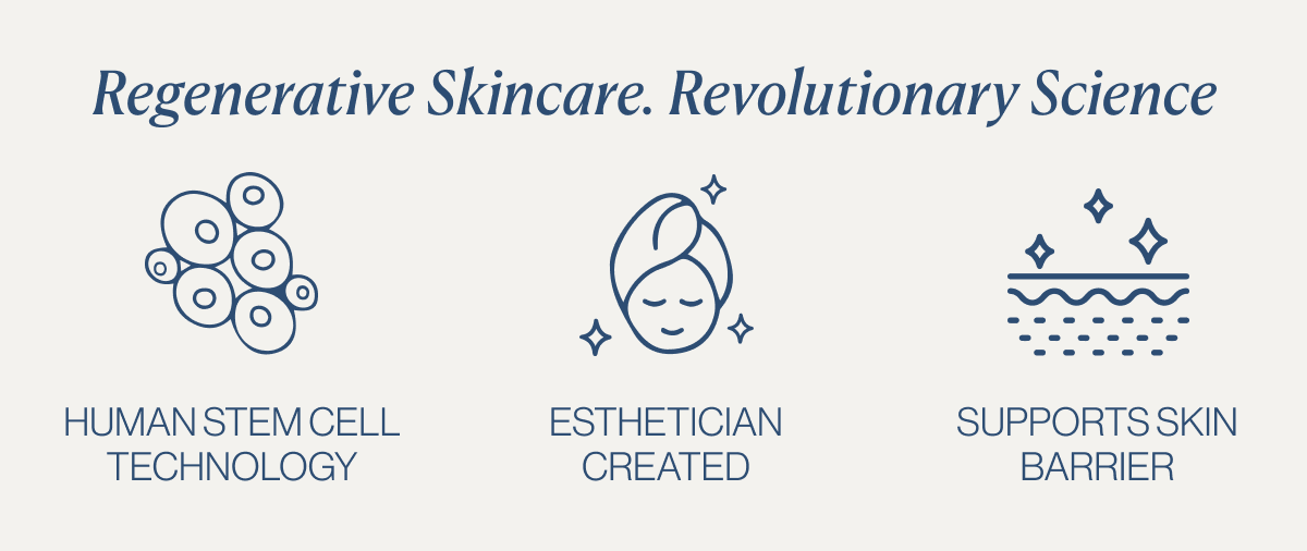 Regenerative Skincare. Revolutionary Science. - Human Stem Cell Technology - Esthetician Created - Supports Skin Barrier