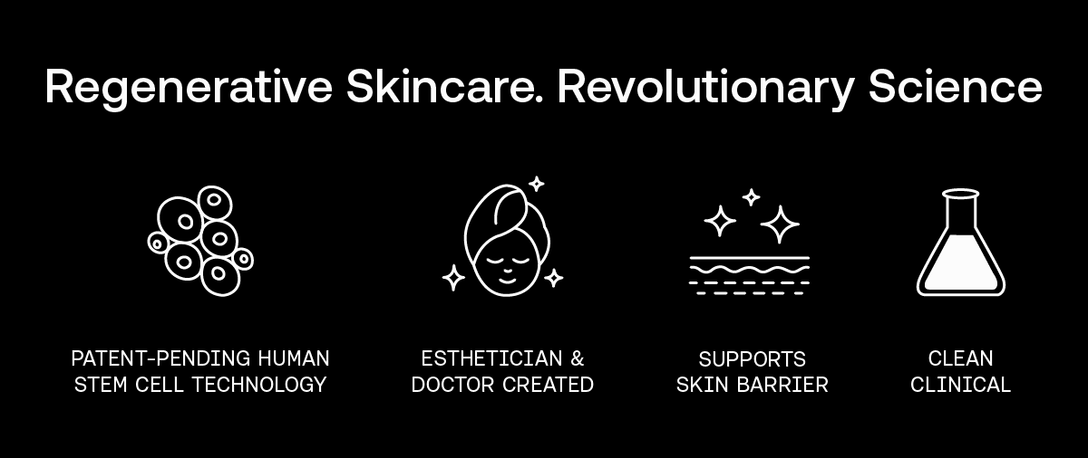 Regenerative Skincare. Revolutionary Science. - Human Stem Cell Technology - Esthetician Created - Supports Skin Barrier