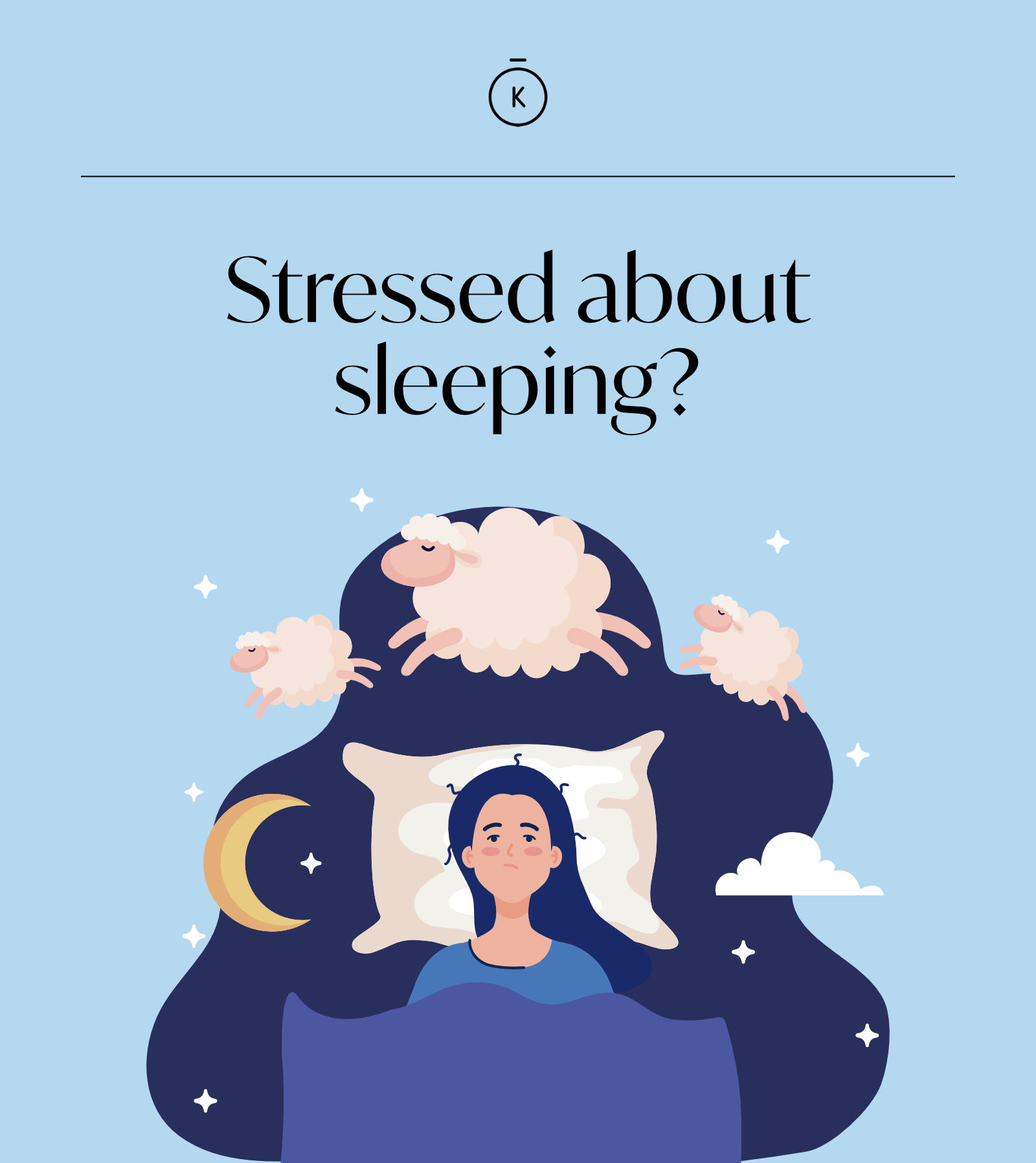 sleep stress with simple PM routine. komusodesign