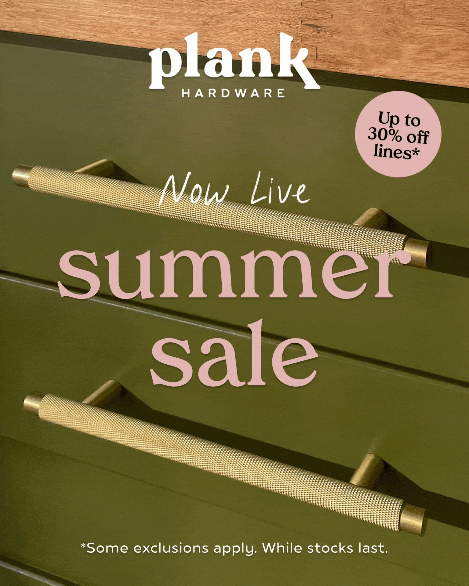 Plank Hardware Summer Sale