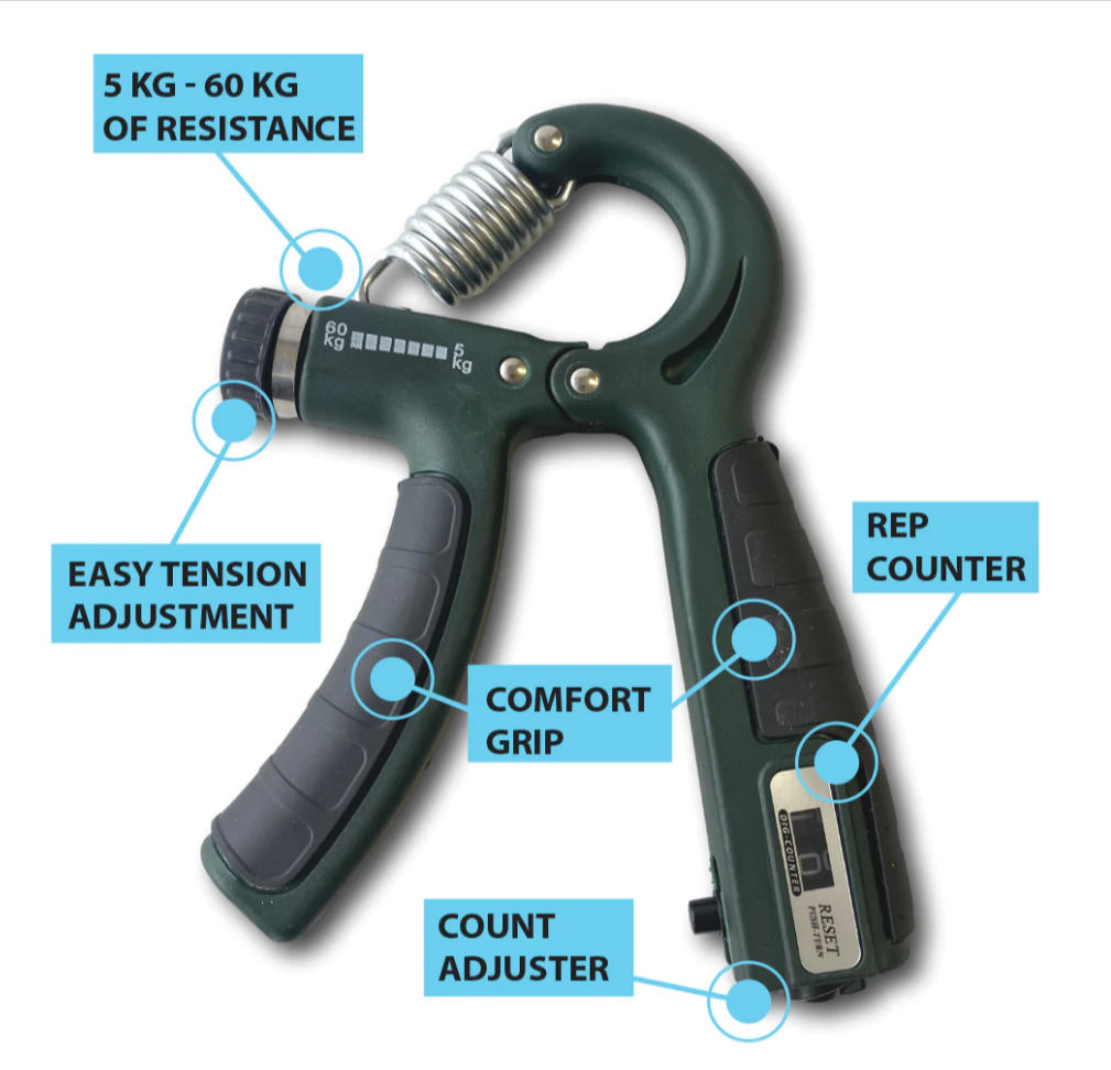 ADJUSTABLE GRIP STRENGTH HAND EXERCISER