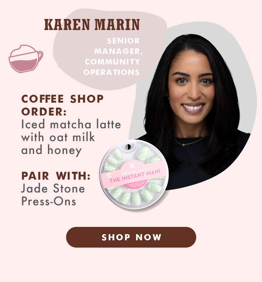 How does Team O&J take their manis? Olive & June