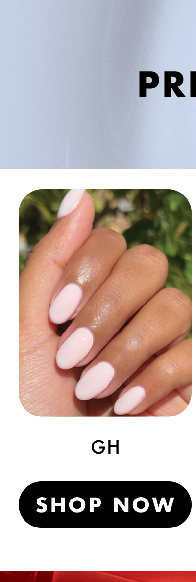(IMAGE OF MANICURED HAND) PRETTY PASTELS: GH | SHOP NOW