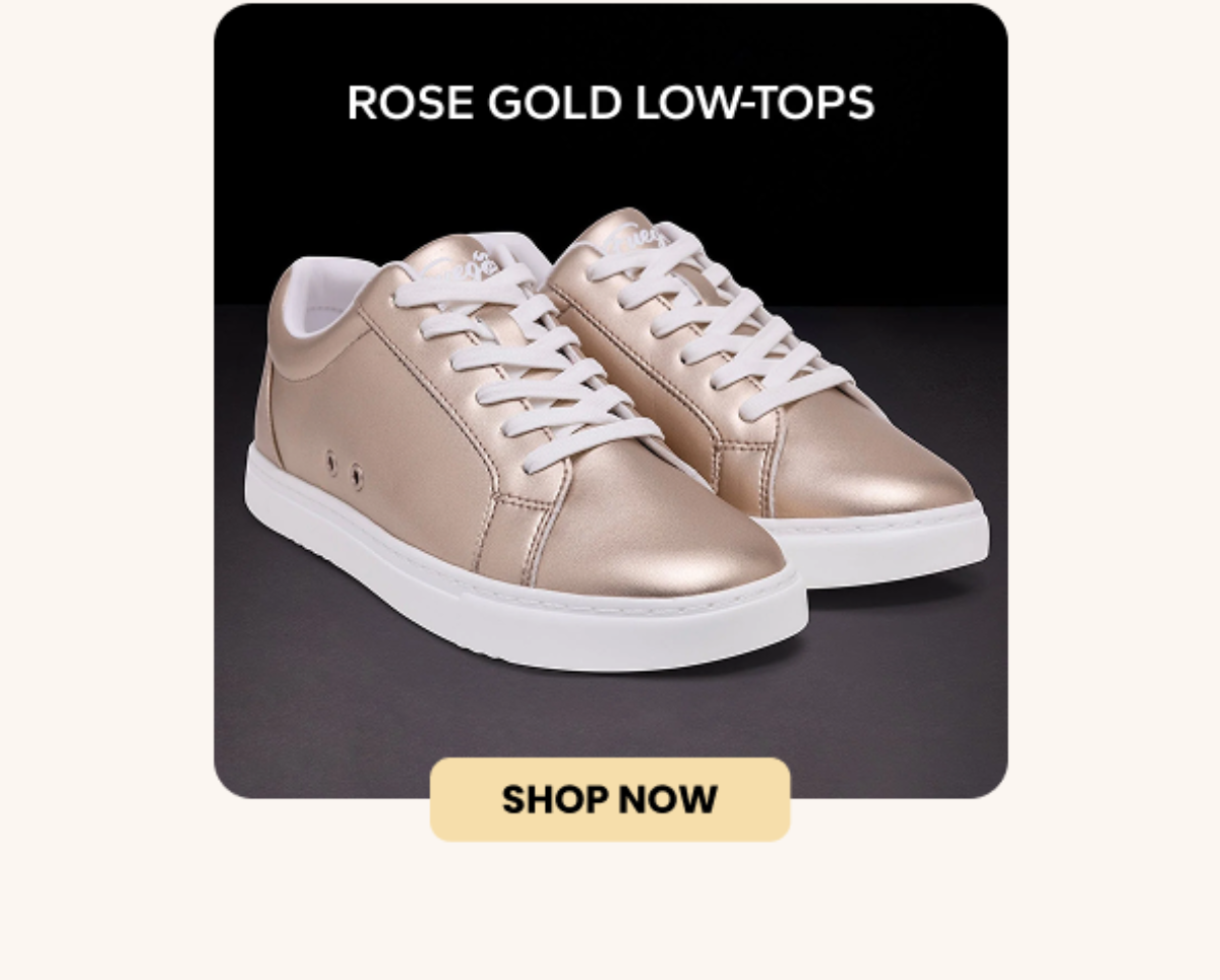Rose Gold Low-Tops. Shop Now.