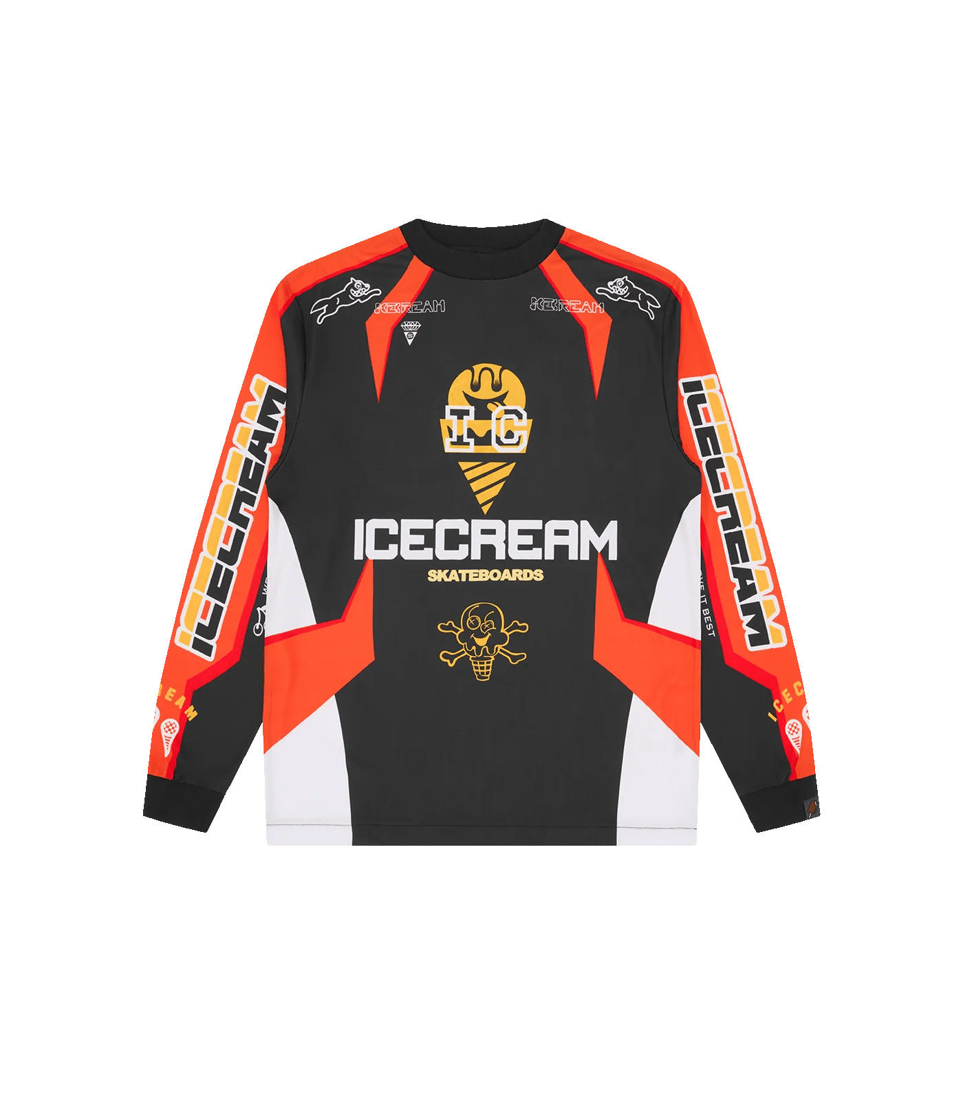 an image of a hockey jersey with a design on the sleeves