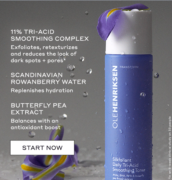 11% TRI-ACID SMOOTHING COMPLEX. SCANDINAVIAN ROWANBERRY WATER. BUTTERFLY PEA EXTRACT